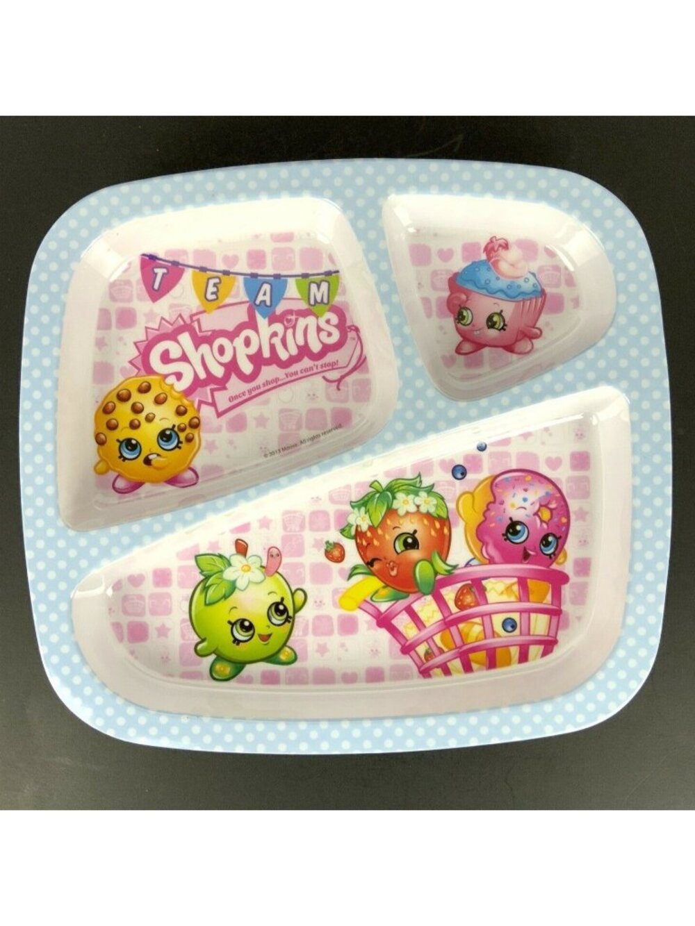 Shopkins Kids Divided Plate By Zak Designs Melamine Durable Lightweight